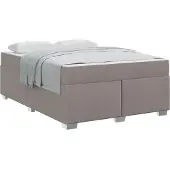 vidaXL Bedframe Taupe 140 x 200 cm Stof