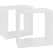 vidaXL Wandschappen kubus 2 st 26x15x26 cm wit