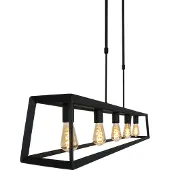 Mexlite Buckley LED Hanglamp | 5x E27 40W | Dimbaar | Zwart
