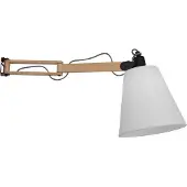 Mexlite Dion LED Wandlamp | 1x E14 40W | Dimbaar | Creme/Hout