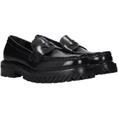 OFF-WHITE Zwarte Leren Instapschoenen
