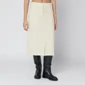 Jil Sander Vanillekleurige Wolrok