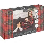 Atmosphera Poncho plaid 'Tartan' - Rood
