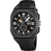 Lotus Chronograaf Quartz horloge, polshorloge, herenhorloge, rubberen band, datum, stopwatchfunctie