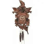 Engstler - 932_Q - Koekoeksklok - Kwarts - Notenhout - 38 cm