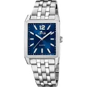 Lotus Kwartshorloge Square Horloge, herenhorloge, stalen band, analoog