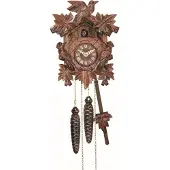Engstler - 623_Q - Koekoeksklok - Kwarts - Notenhout - 22 cm