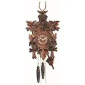 Engstler - 533_Q - Koekoeksklok - Kwarts - Notenhout - 38 cm