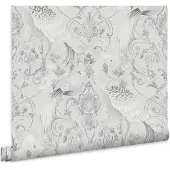Laura Ashley Tregaron Behang - Dieren - 10mx52cm - Grijs
