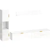 4Goodz Hangend tv-meubel 3-delige set 180 cm breed hoogglans