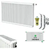 Belrad Kansas 2 koloms radiator 180x30cm 1768W wit