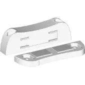 Dulimex Magneetsnapper / Opschroevend / 4 Kg / Verende Onderplaat / Slagvaste Kunststof / Wit