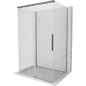 Mexen Rox-3S douchecabine 3-wandig schuifbaar 130 x 110 , transparant, kanonmetaal - 8C2-130-110-95-00-3S