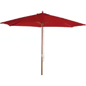 Mendler Houten zonnescherm, tuinscherm, marktscherm, model Florida, 3 meter, bordeauxrood