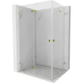 Mexen Lunar-F Duo opvouwbare douchecabine 80 x 75 , transparant, goud - 836-080L-075P-50-00