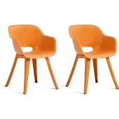 Keter Akola Tuinstoelen - 2 stuks -56,5x55x80cm - Oranje