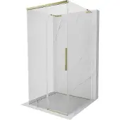Mexen Rox-3S L 3-zijdige schuifdouchecabine 100 x 100 , transparant, goud - 8C2L-100-100-50-00-3S