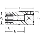 Stahlwille 40 TX E 4 01270004 TX Dopsleutelinzetstuk E 4 1/4 (6,3 mm)