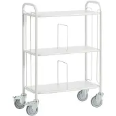 ROLLCART Kantoorwagen met scheiding, 710 x 290 mm
