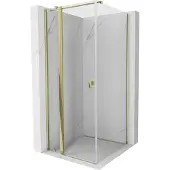 Mexen Mist T douchecabine scharnierend 95 x 95 , transparant, goud - 8A4T-095-095-50-00