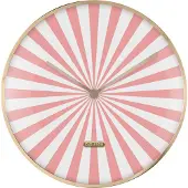 Karlsson wandklok candy swirl dome flamingo pink & white- Ø40cm
