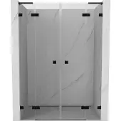 Mexen Lunar L Duo draaibare douchedeuren 140 , transparant, zwart - 834DL-140-000-70-00