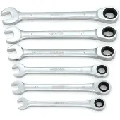 Kreator KRT500013 Sleutelset 10-19mm Steek-ratelsleutel - 6 st.