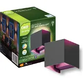 Calex Smart Outdoor Wandlamp | Up & Down | RGB + 2700-6500K | IP54 | Zwart | 2x 6.5W