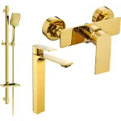 Mexen Alexa DQ62 douche set, goud - 71214DQ62-50