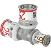 Uponor T-stuk Ø25x25x16mm - messing - 1070578