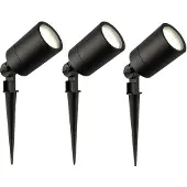 LEDVION - 3X LED Prikspots - 4000K - Zwart - 5W - IP65