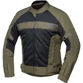 IXS Evo-Air motorjas, textiel, olijgroen/zwart, maat S