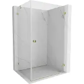 Mexen Lunar-B draaideur douchecabine rechts 95 x 90 , transparant, goud - 832-095-090-50-00-P