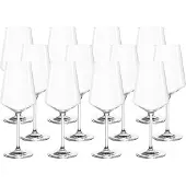 Leonardo Witte Wijnglazen Puccini - 560 ml - Set van 6 Glazen - Gemaakt van Gehard Glas - Modern en Elegant Design - Vaatwasserbestendig - Ideaal voor Witte Wijn en Rosé