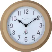 Nextime Poppy – Buitenwandklok – 22 cm – Metaal – Bruin – Weerbestendig