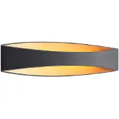 Arcchio LED-wandlamp Jelle, zwart, Woon-/ Eetkamer, Aluminium, Modern, LED wandlamp