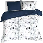 De Witte Lietaer Dekbedovertrek Mont Blanc Majolica Blue Satijn-200 x 200 / 220 cm | 2-Persoons
