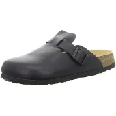 Natural Sense unisex pantoffels klomp leer zwart 1095023