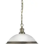 Searchlight Glazen hanglamp Bistro, dimbaar, brons / oud-messing, Woon-/ Eetkamer, metaal, Antiek, hanglamp