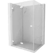 Mexen Lunar-F inklapbare douchecabine links 95 x 90 , transparant, wit - 836-095-090-20-00-L