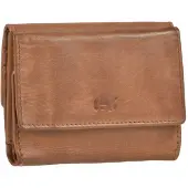 Bear design Compacte Portemonnee met Overslag Cow Lavato Cognac