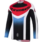 Alpinestars Techstar Knif MX Jersey Zwart/Wit/Rood/Blauw L Mannen