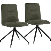 Happy Garden Set van 2 AREN groene stoffen stoelen