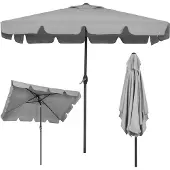 Springos Parasol | Parasols | Kantelbaar | Met Ventilatie | Grijstint | 240 cm