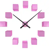 Karlsson wandklok diy cubic metallic metallic dark pink- Ø40cm