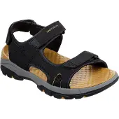 SKECHERS Skechersvoor mannen. 204106 Tresmen Hirano sandalen zwart (43), Plat, 1 tot 3 cm, Klittenband, Casual