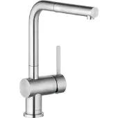 Kludi L STEEL SP-EH-mengkraan met uittrekbare uitloop, 1 stuk.