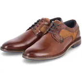 Bullboxer heren business schoenen, bruin, glad leer. Maat: 45