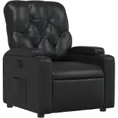 vidaXL Fauteuil verstelbaar kunstleer zwart