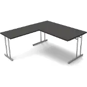 Kerkmann Büromöbelfabrik Hoekbureau Profi antraciet 160cm